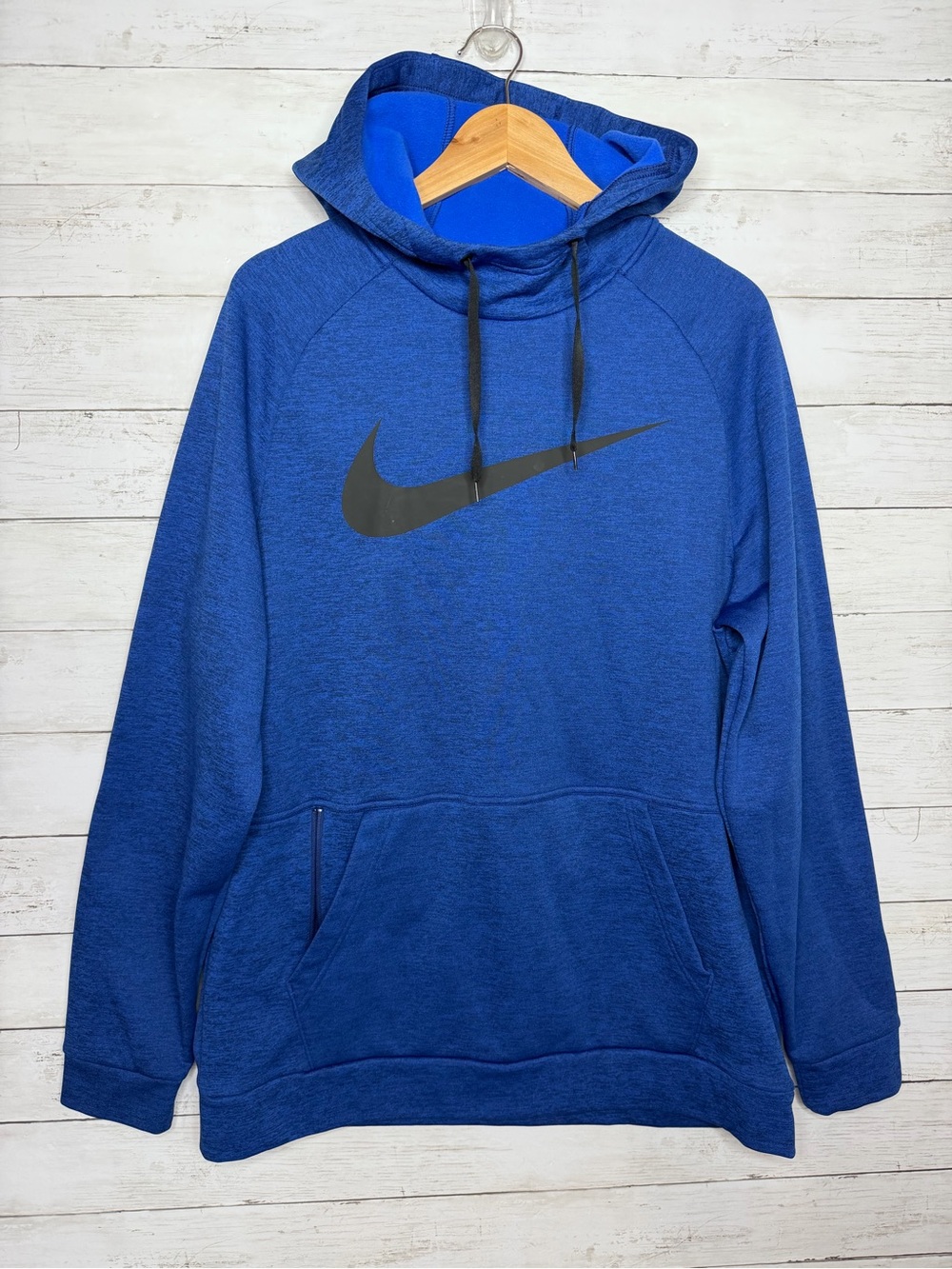 Nike Men's Therma Pullover Swoosh Training Hoodie Blue Size Large